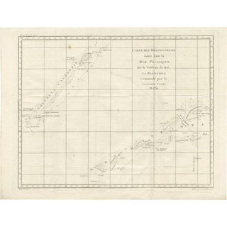Antique Chart of the Voyage of Captain Cook by Benard, 1780 For Sale