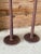 Rustic Vintage Coastal Tole Metal Palm Tree Tall Floor Candle Holders-Pairs For Sale - Image 3 of 13