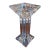 Vintage Solid Lead Crystal Squared Pillar Candleholder For Sale