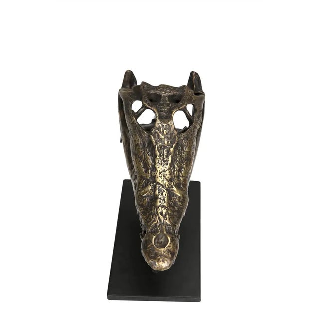 Noir NOIR Brass Alligator On Stand, Large For Sale - Image 4 of 6
