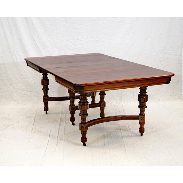 Eastlake Victorian Walnut Dining Table With Two Leaves ...