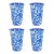Crow Canyon Home Splatterware, 14 oz. Tumblers in Blue & White - Set of 4 For Sale