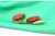 Metal Gold Cufflinks with Oval Brown Stone, Set of 2 For Sale - Image 7 of 8