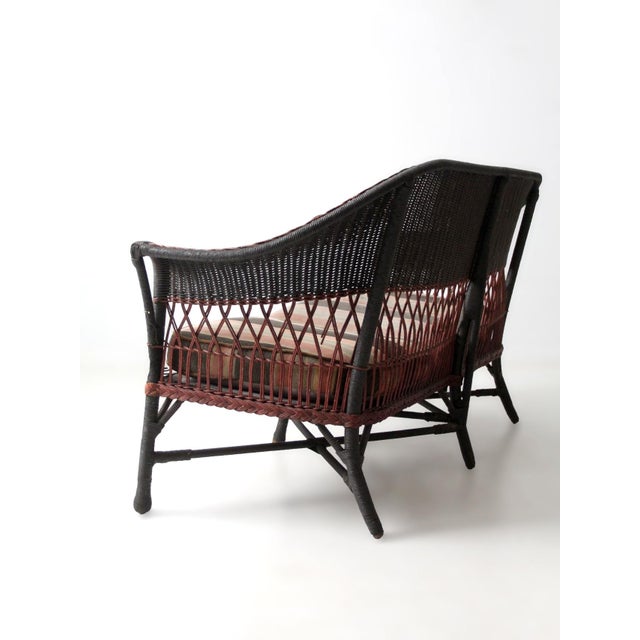 Early 20th Century American Wicker Sofa and Chair Set For Sale - Image 4 of 18