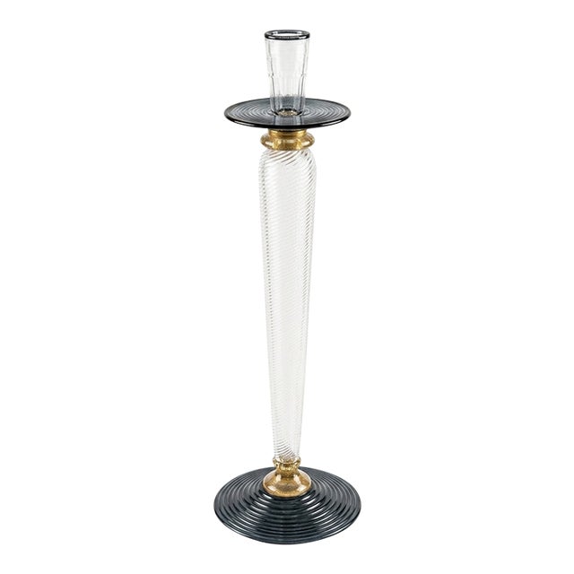 Vintage Tiffany & Co. Art Glass Candlestick Holders – Pair For Sale