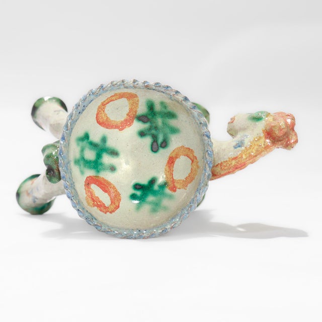 Mid-Century Modern Antique Mid-Century Modern Austrian Wiener Werkstätte Ceramic Horse Salt Cellar by Alice Ehmann For Sale - Image 3 of 11