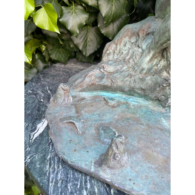 At the Water’s Edge (1914) by Edward Berge – Antique Bronze Sculpture (Roman Bronze Works) Fountain For Sale - Image 4 of 15