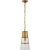 Robinson Medium Pendant in Hand-Rubbed Antique Brass with Seeded Glass Designer: Thomas O'Brien Canopy: 4.5" Round...