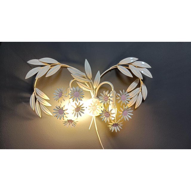Vintage Floral Wall Lamp attributed to Hans Kögl, 1970s For Sale - Image 9 of 14