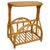 Tropical American leader's casual furniture Mid-Century Modern side, sofa table in Wicker, Cane, Leather Corners and bent...