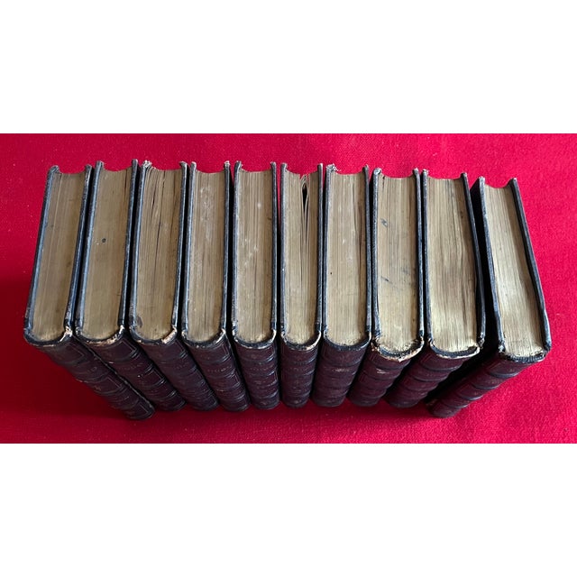 Paper Fine Bindings - Set of Books in French Language - Victor Hugo "Les Miserables 1863 - 10 Volumes For Sale - Image 7 of 11