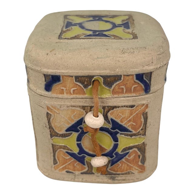 Mid-Century Pottery Box For Sale
