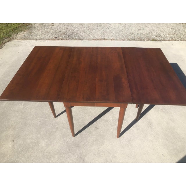 MidCentury Modern Willett Furniture Cherry Drop Leaf Dining Table