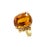 Metal Retro 18k Gold Imperial Citrine Brazilian Quartz Ring Size 6 For Sale - Image 7 of 9