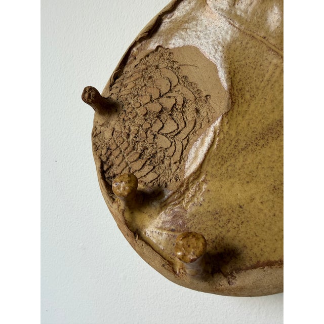 Vintage Organic Handmade Abstract Studio Pottery Wall Sculpture, Unsigned For Sale - Image 4 of 12