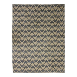 Hand Knotted Borderless Modern Design Kilim - 8'3" X 10'10" For Sale