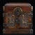 Vintage Rosewood Official Cabinet Jewelry Box, Hand Carved Kylin With Brass Hardware For Sale - Image 4 of 9