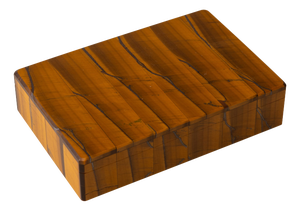 Vintage Tigers Eye Stone Box, 1960