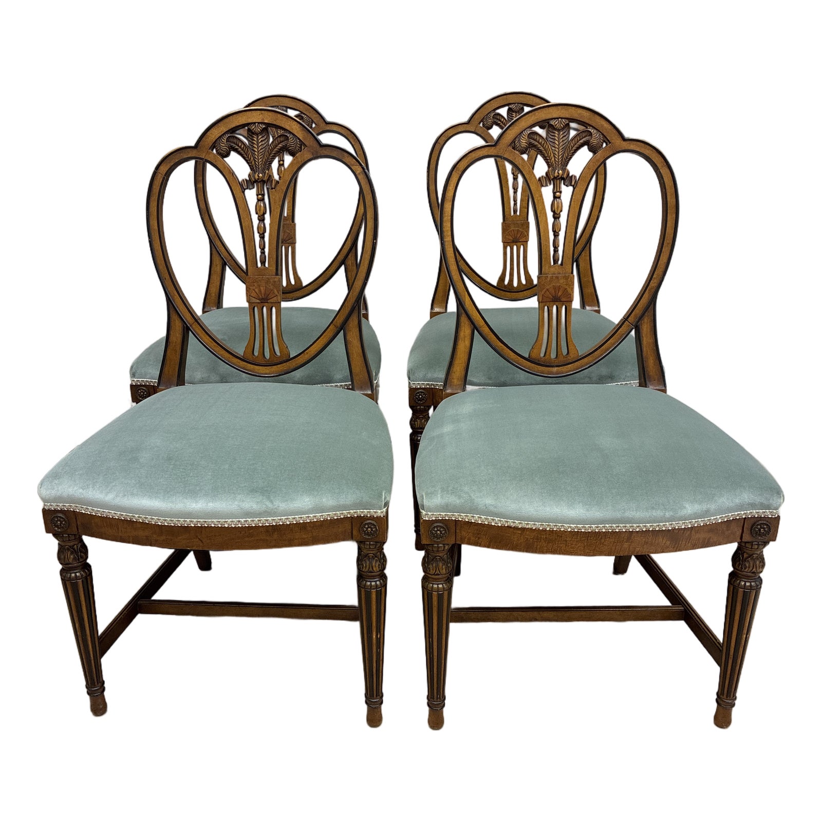 Mid 20th Century Classic Hepplewhite Style Shield Back Side Dining ...