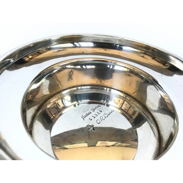 Metal 1920s Decorative Hawkes Sterling Silver Bowl by O. R. Dunn For Sale - Image 7 of 9