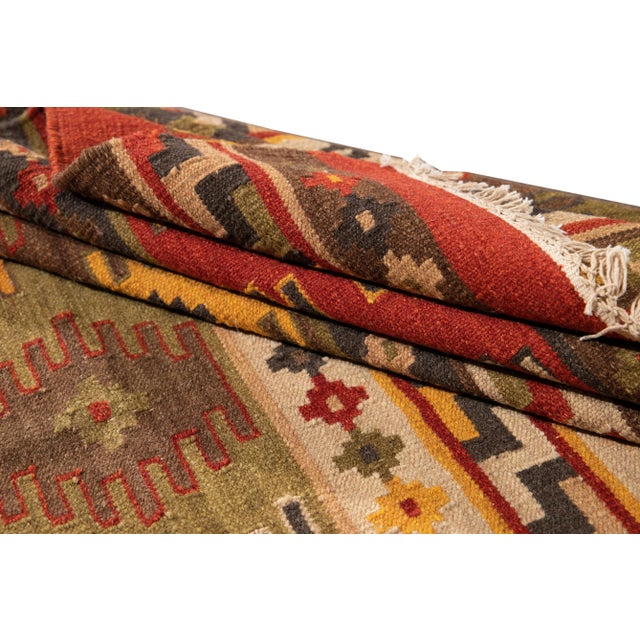 21st Century Contemporary Kilim Rug 5 '8'' X 7' 8'' For Sale In New York - Image 6 of 12