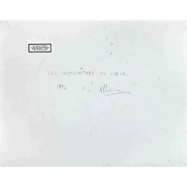 Abstract Composition is an Original drawing in ink and watercolor realized in 1996 Century by Stefano Alberici. Good...