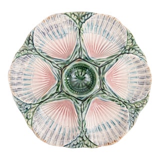 Vintage Majolica Oyster Plate
