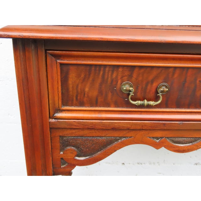 Chippendale Early 1920s Tall China Cabinet Cupboard With Brass Accent 6453 For Sale - Image 9 of 18