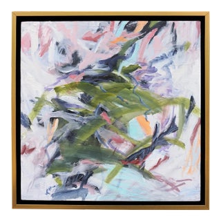 "A New Leaf" Contemporary Abstract Painting by Laurie MacMillan, Framed For Sale