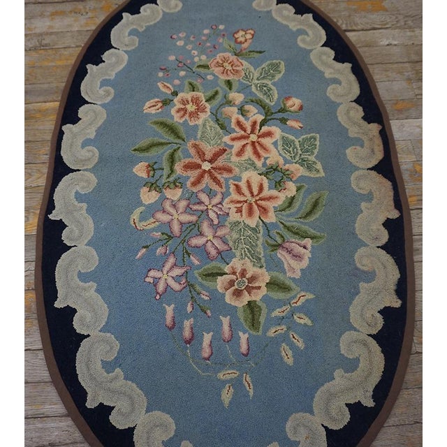 Mid 20th Century American Hooked Rug ( 2'6" x4'10" - 76 x 147 ) General Rug Type: North & South American Specific Rug...