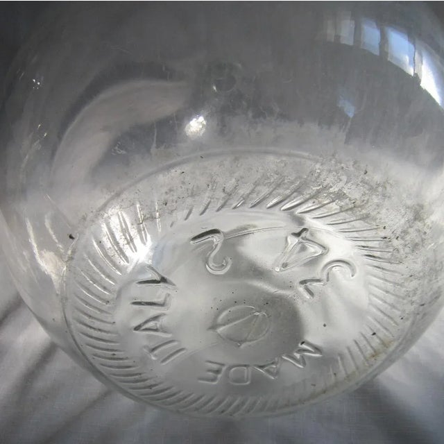 1970s Vintage Large Scale Italian Glass Demijohn For Sale - Image 5 of 5