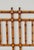 1960s Chinese Chippendale Faux Bamboo Queen Headboard With Brass Finials For Sale - Image 4 of 8