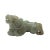 Hand Carved Natural Green Jade Feng Shui Lucky Pixiu Figure Pendant For Sale