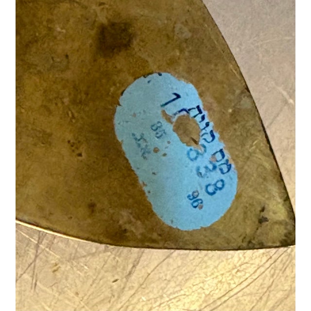 1950s-60s Israeli brass fish bottle opener w/ turquoise bead eye. Some mild patina to metal in a few places as shown but...