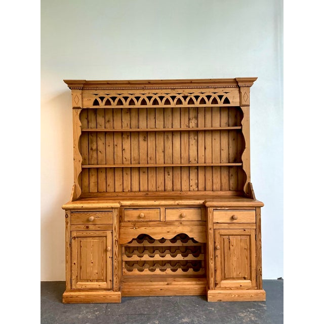 Vintage Rustic Knotty Pine Hutch For Sale In West Palm - Image 6 of 12