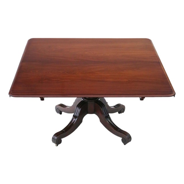 Large Antique Cuban Mahogany Dining Table by James Mein, 1800s For Sale