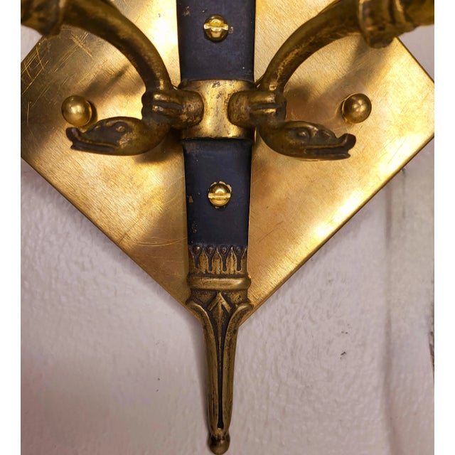 Late 19th Century Late 19th Century French Sconces With Shades - a Pair For Sale - Image 5 of 7