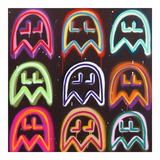 Gamer for Life - Original Multicolor Pop Art Mixed Media Painting on Canvas by Amber Goldhammer For Sale