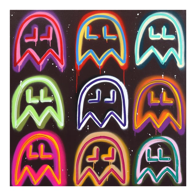 Gamer for Life - Original Multicolor Pop Art Mixed Media Painting on Canvas by Amber Goldhammer For Sale