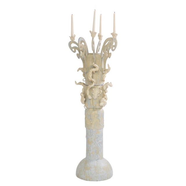 Ceramic Lumen in Umbra Floor Candelabra by Lucile Gracile For Sale - Image 7 of 7