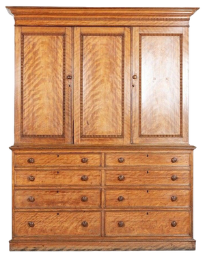 Large English Ash Housekeepers Cupboard, 1880s
