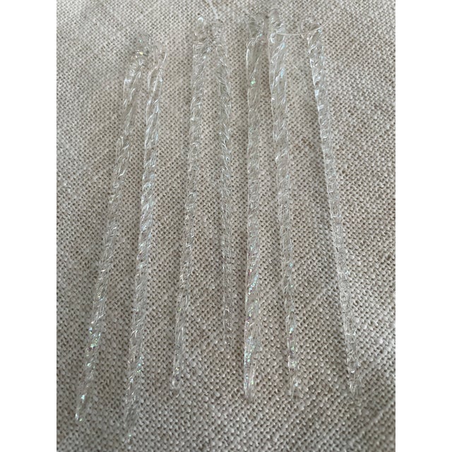 Vintage Christmas Ornaments - Glass Icicles- Set of 7 For Sale - Image 4 of 5