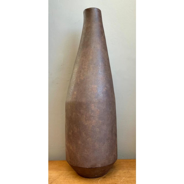 Vintage Tall Earthenware Vessel For Sale - Image 11 of 12