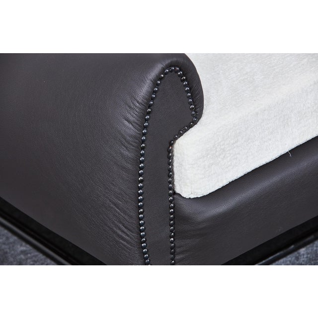 Very special, rare shape, completely renovated Italian Art Deco Club chairs. Italian high quality scratch-resistant vegan...