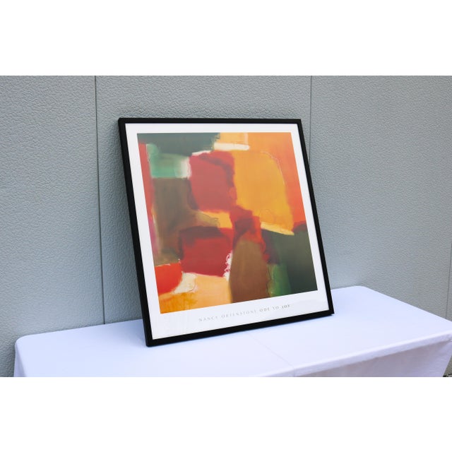 Wood Nancy Ortenstone Ode to Joy Abstract Expressionism Artwork Print, Framed For Sale - Image 7 of 13