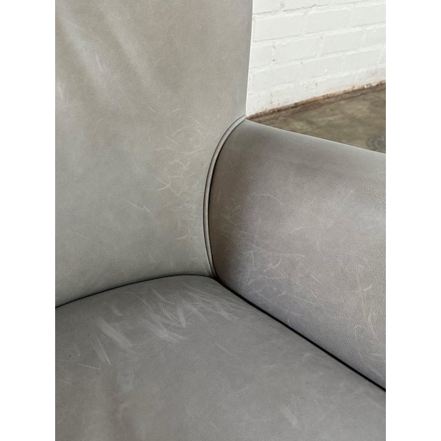 1990s Contemporary Arm Chair & Ottoman For Sale - Image 9 of 12