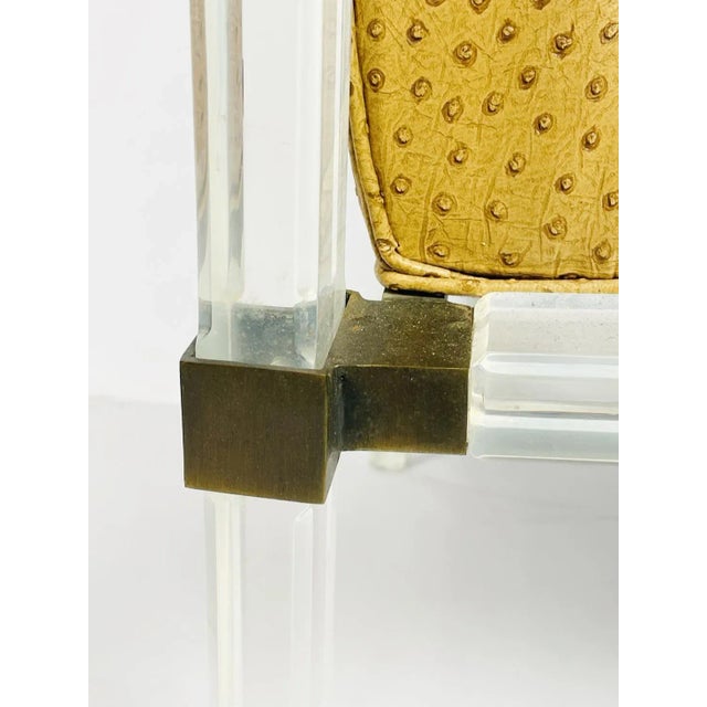 Brass 1960s Lucite & Brass Lounge Arm Chair by Charles Hollis Jones For Sale - Image 8 of 13