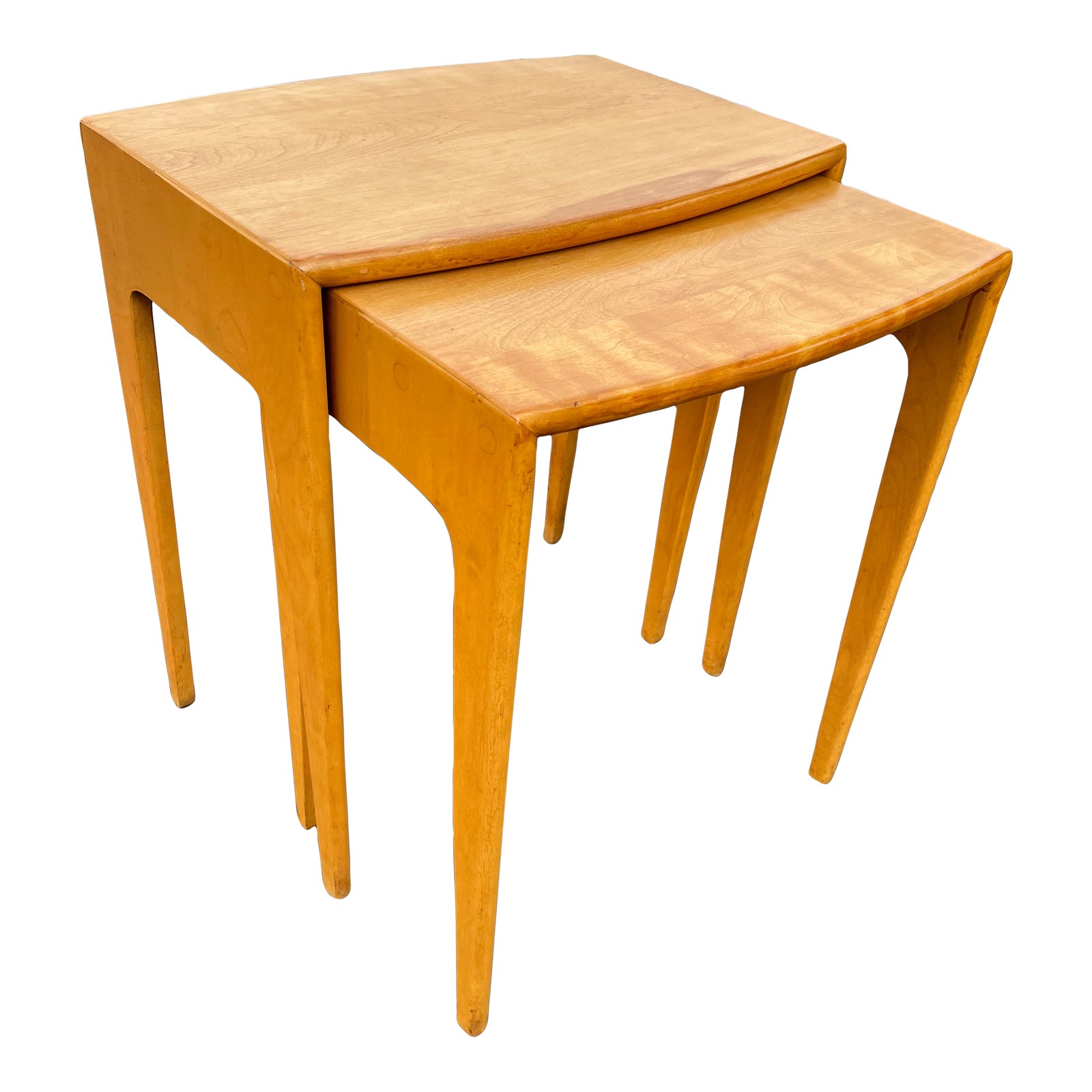 1950s Vintage Mid Century Heywood Wakefield Nesting Tables Set of 2