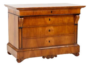 Biedermeier Chest of Drawers with Cherry Veneer, 1830s