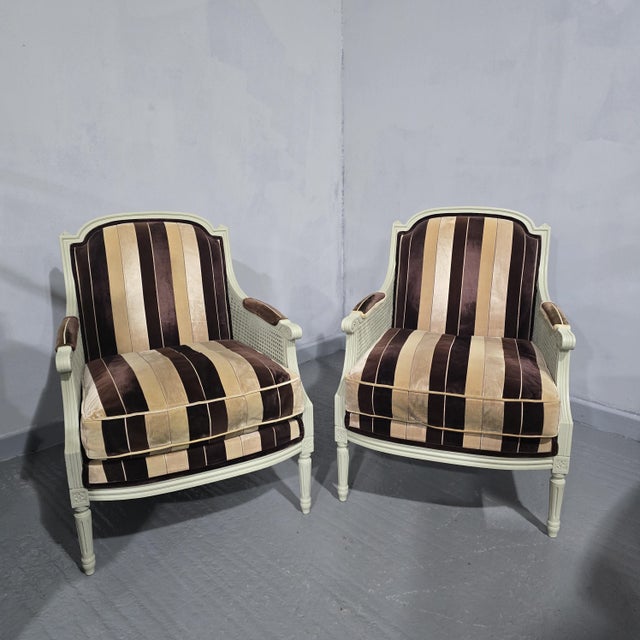 French Bergere Armchairs, 1920s, Set of 2 For Sale - Image 12 of 12